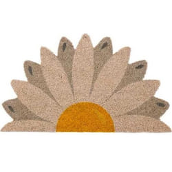 Paillasson dextérieur Margarita en noix de coco avec support antidérapant en PVC. Dimensions: 70 cm x 40 cm x 15 cm - FISURA