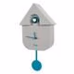 Horloge murale - FISURA - Coucou gris - Plastique ABS - 215 cm - Design classique intemporel