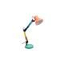 Lampe de bureau articulée Ralph. Lampe de bureau corail bleu jaune et menthe. Flexo compatible avec une ampoule E27 - FISURA