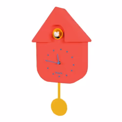 Horloge murale - FISURA - Coucou Rouge - 215 cm x 8 cm x 415 cm - Plastique ABS - Mixte