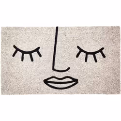 Fisura - Paillasson déco en fibres de coco 70 x 40 cm Visage