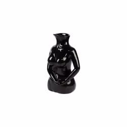 Vase décoratif - FISURA - Buste en céramique - Noir - 17x11x23 cm - Style classique