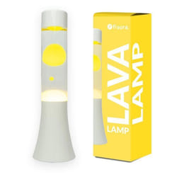 Lampe à lave - FISURA - Vintage - Blanc - Liquide violet - 40W