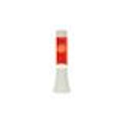 Lampe à lave - FISURA - Vintage - Blanc et rouge - 9x9x31 cm - Électrique