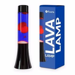 Lampe à lave - FISURA - Vintage - Rouge et bleu - 31 cm - 40 W - Électrique