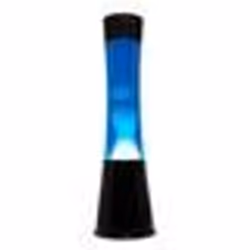 Lampe à lave - FISURA - Vintage - Base noire - Liquide bleu - 395 cm
