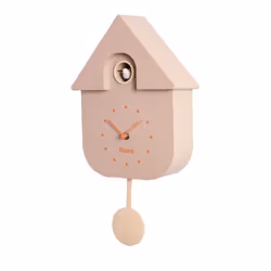 Horloge à coucou beige et orange. Coucou murale. 3 Piles AA Non incluses. Dimensions : 215 x 8 x 415 cm. Plastique ABS – FISU ...