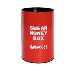 Tirelire originale avec message Swearwords. Grande tirelire pour adultes en acier. Dimensions : 13 x 20 cm - Fisura