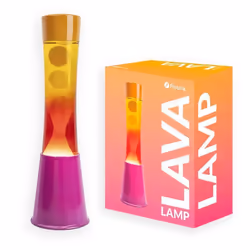 Lampe à lave - FISURA - Lampe à lave dégradée rose et orange. Avec ampoule de rechange.11 x 11 x 395.