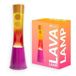 Lampe à lave - FISURA - Lampe à lave dégradée rose et orange. Avec ampoule de rechange.11 x 11 x 395.