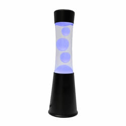 Lampe à lave - Fisura – Lampe à lave LED 7 couleurs. Lampe à effet relaxant. Lampe changeante de couleur. Base noir. 30x 9x 9 cm.