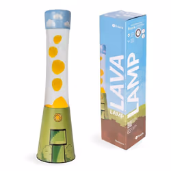 Lampe à lave - Fisura - Lampe à lave gamer. Imprimé gamer et lave jaune. Système de sécurité unique. 11 x 11 x 395 cm