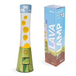 Lampe à lave - Fisura - Lampe à lave gamer. Imprimé gamer et lave jaune. Système de sécurité unique. 11 x 11 x 395 cm