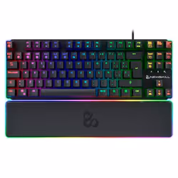 Newskill Gaming Gungnyr TKL Pro, Avec fil, USB, Contacteur de touche opto-mécanique, QWERTY, LED RGB, Noir