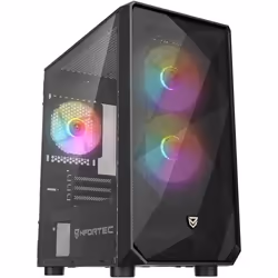 Boîtier PC Gaming - NFORTEC - DYS - Mini Tour MATX - 3 Ventilateurs ARGB 120mm - Noir