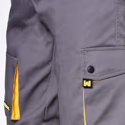 Pantalon de Travail Gris/Jaune Court Taille 42/44 m