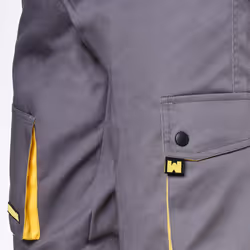 Pantalon de Travail Court Gris/Jaune Taille 46/48 l
