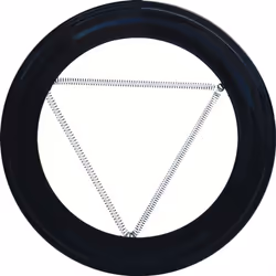 Rosace poêle - Vitrifiée. - Couleur noire. - Diamètre : 100 mm.