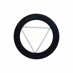 Panneau de garniture de poêle - Vitrifié. - Couleur noire. - Diamètre : 120 mm.