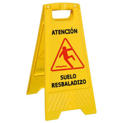 Affiche Attention Sol Humide 64x30 cm.
