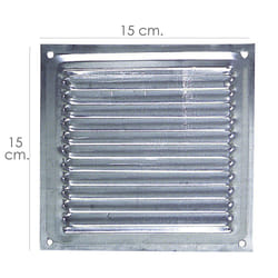 Grille de ventilation à vis 15x15 cm. Aluminium