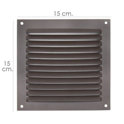 Wolfpack - Grille de ventilation à vis 15x15 cm. Couleur de l'aluminium Marron