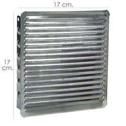 Grille de ventilation encastrée 17x17 cm. Aluminium
