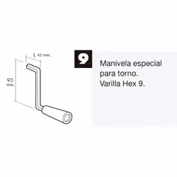 Manivelle pour tour aveugle court blanc - Vue supplémentaire 2
