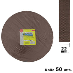 Wolfpack - Ruban aveugle marron 22 mm. Rouleau 50 Mètres