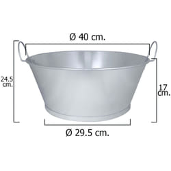 Bassine galvanisée 16' 40x17cm 14 litres