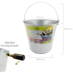 Oryx - Seau galvanisé conique 27,5x22cm 8 Litres de 11'