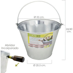 Seau galvanisé conique 32,5x24cm 12 Litres de 13'