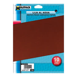 Papier abrasif à l'eau grain 220 (paquet de 10 feuilles)