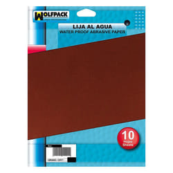 Papier abrasif à l'eau grain 360 (lot de 10 feuilles)