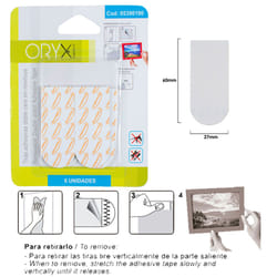 Bandes Adhésives Double Face Sans Résidus (Blister de 6 pièces)