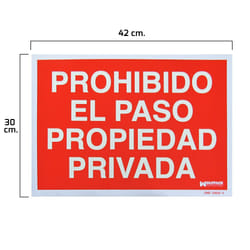 Enseigne Interdiction d'Entrée Propriété Privée 30x42