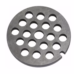 Plaque pour hachoir à viande - Pour hachoir n° 22. - Diamètre du trou : 10 mm. - Fabriqué en acier. - Spécifique pour les hac ...