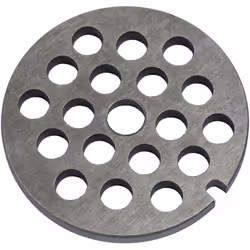 Placa Para maquina Picar Carne - Para maquina picadora Nº 32. - Díametro del agujero: 20 mm. - Realizada en acero. - Especifi ...