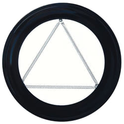 Plafon Embellecedor Estufa Pellet Vitrificado Negro 80 mm.