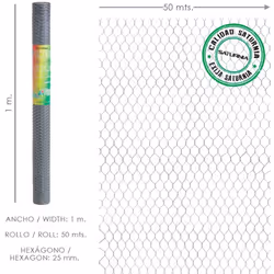 Grillage triple torsion usage domestique - Mesures :  > Taille de la maille/de l?inter-axe : 25 mm.   > Hauteur : 100 cm. ...