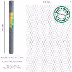 Grillage triple torsion usage domestique - Mesures :  > Taille de la maille/de l?inter-axe : 31 mm.   > Hauteur : 80 cm.  ...