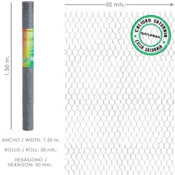 Grillage triple torsion 50/ 150 cm. Rouleau 50 mètres usage domestique