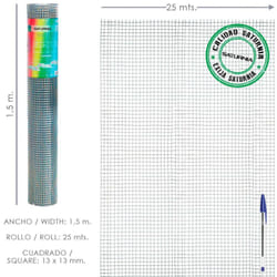 Grillage électrosoudé galvanisé 13x13/150 cm Rouleau 25 mètres usage domestique