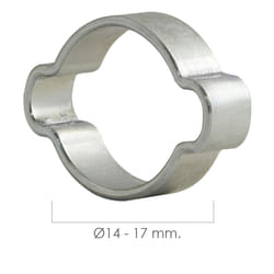 Pince à deux oreilles ø 14-17 mm.