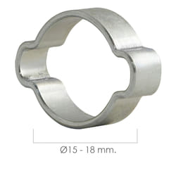 Pince à deux oreilles ø 15-18 mm.