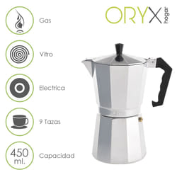 Oryx - Cafetière en aluminium 9 tasses (450 ml.) Classique
