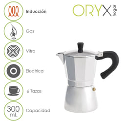 Cafetière à induction en aluminium 6 tasses (300 ml.)