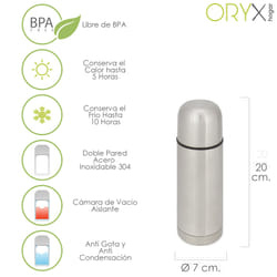 Oryx - Liquide Thermos Inox Anti-goutte 350 Ml.