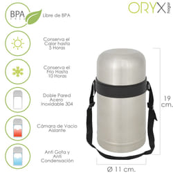 Thermos Solides et Liquides Acier Inoxydable Anti-goutte 750 Ml.