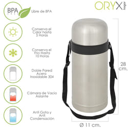 Thermos Solides et Liquides Inox Anti-goutte 1 Litre.